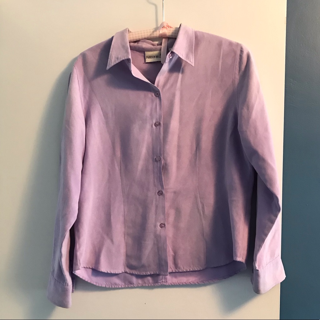 Purple Button-Down Top